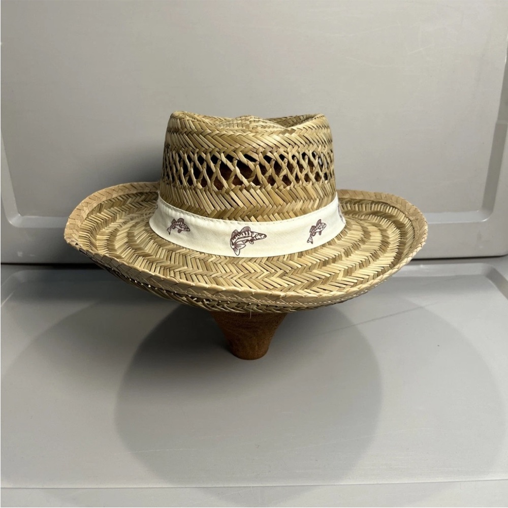 NWT Gold Coast Men's Sun wear Straw Fly Fishing Hat OSFM Trout Salmon Colorado